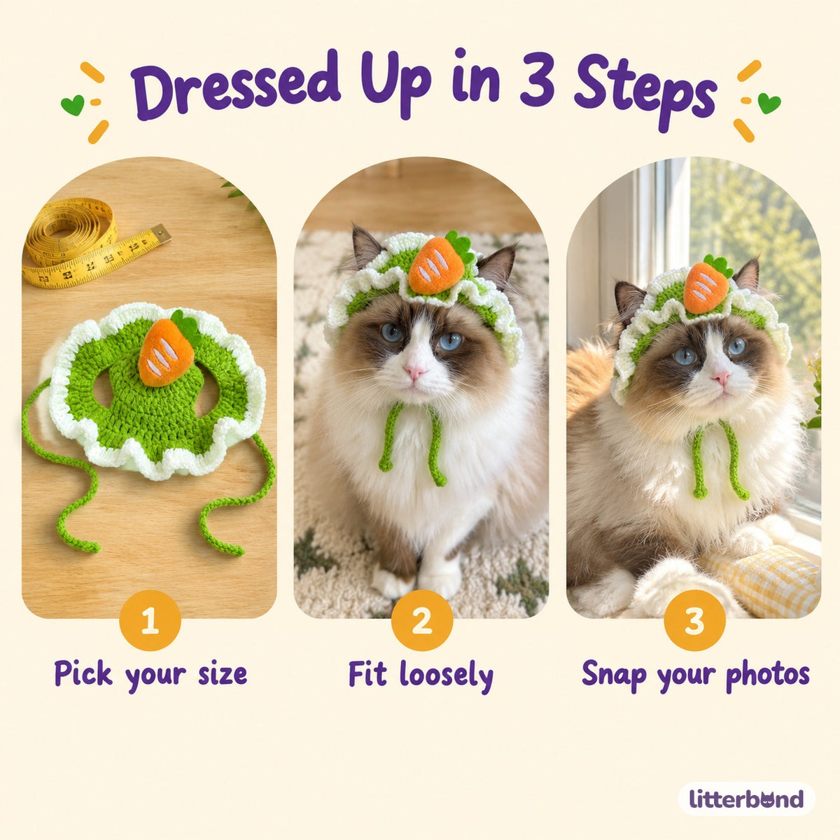 Crochet Motif Hat Options - how to put it on