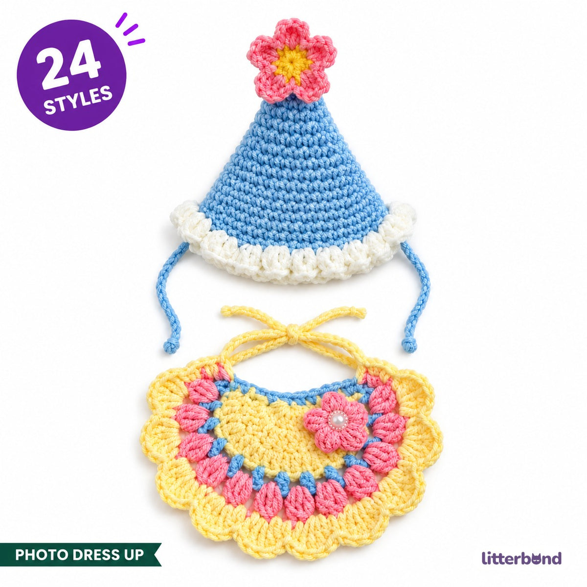 Flower Party Hat & Collar Options