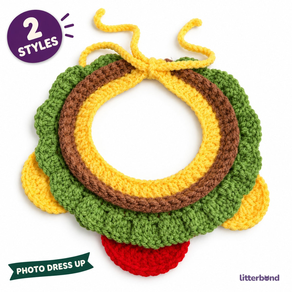 Crochet Burger Hat & Collar Options