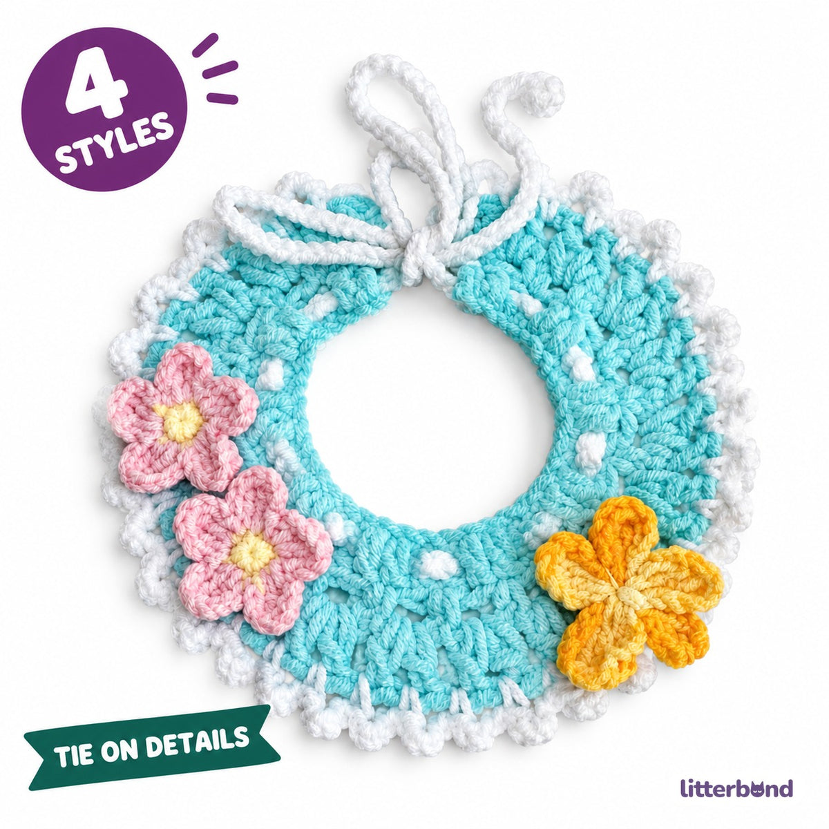 Flower & Butterfly Crochet Collar
