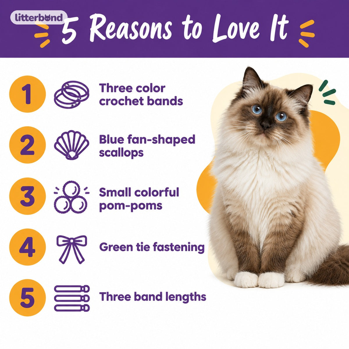 Rainbow Pom-Pom Crochet Collar - 5 reasons to love it