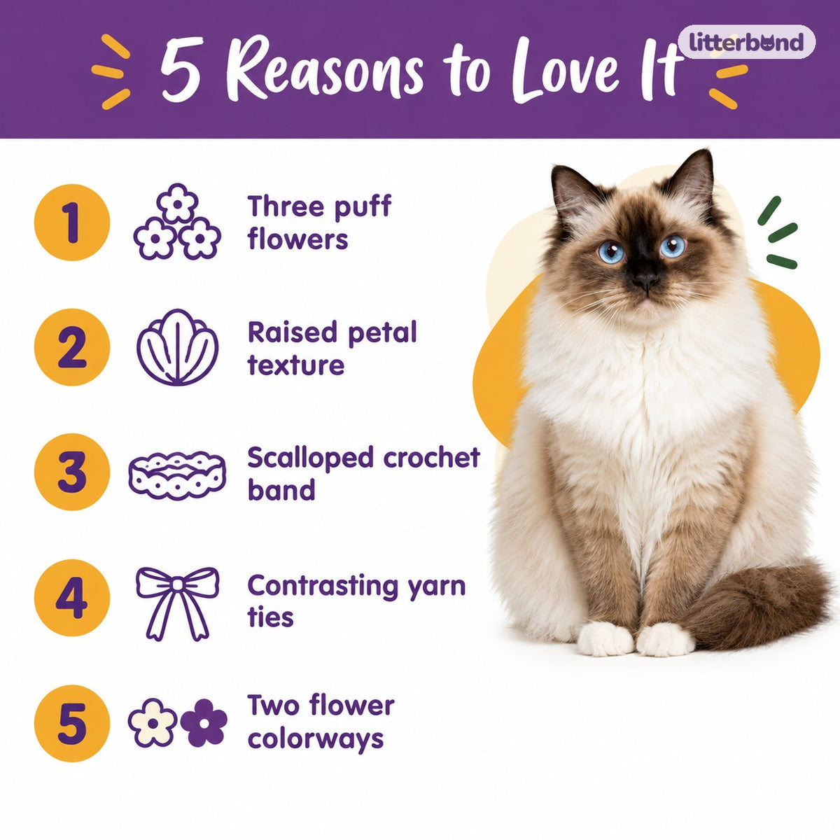 Puff Flower Crochet Collar - 5 reasons to love it