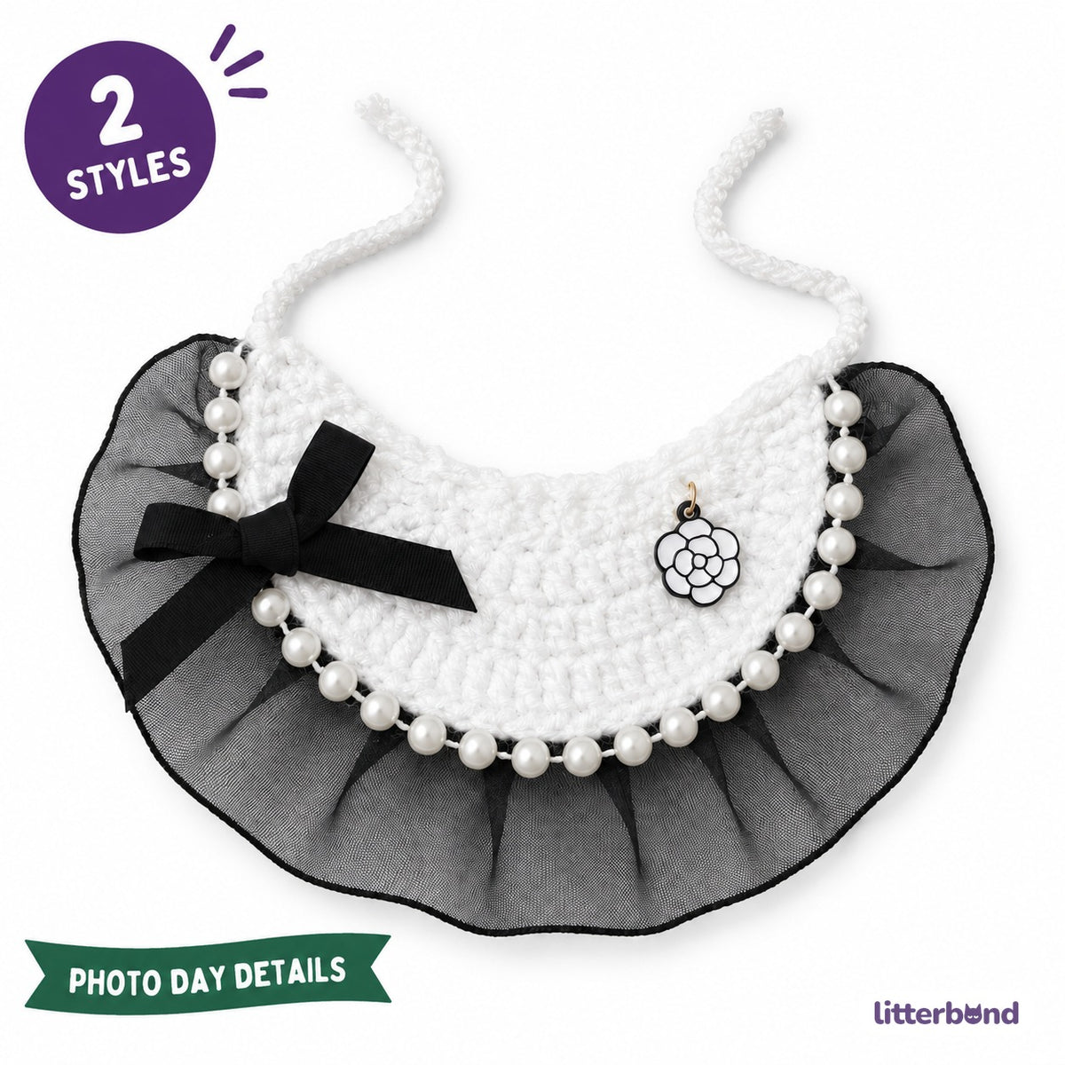 Pearl Edge Ruffle Bib