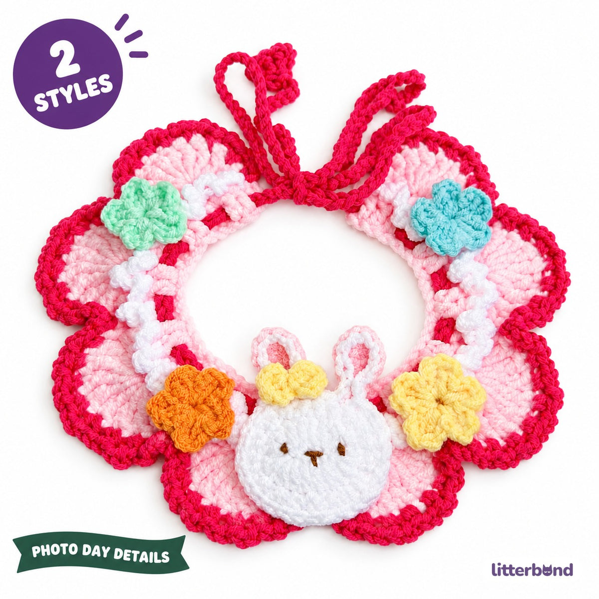 Garden Crochet Neck Ruffle