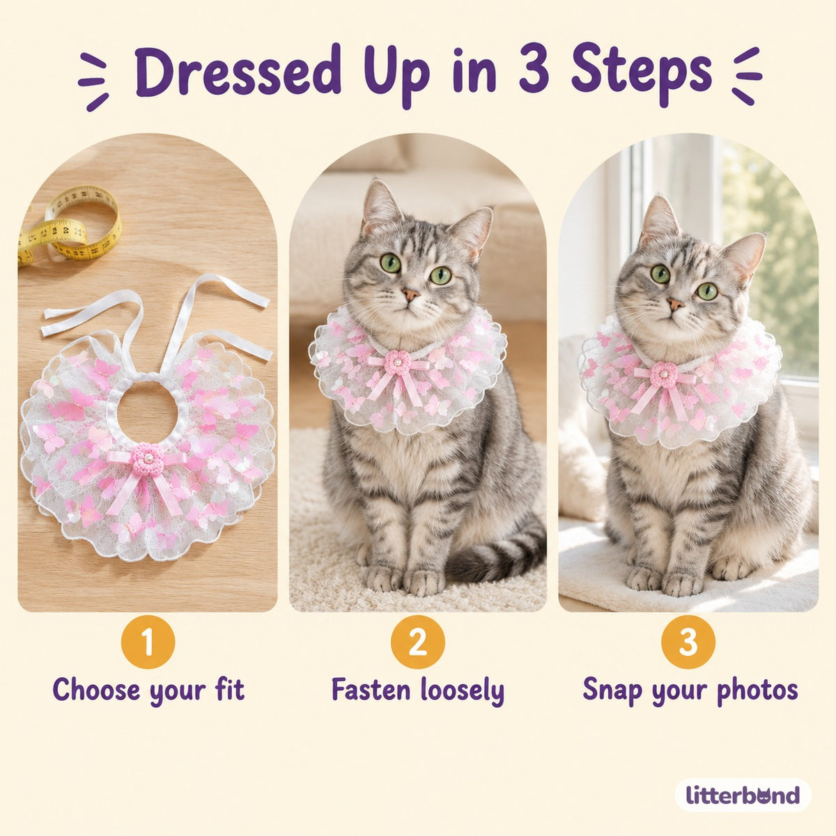 Butterfly Flower Tulle Ruffle - how to put it on