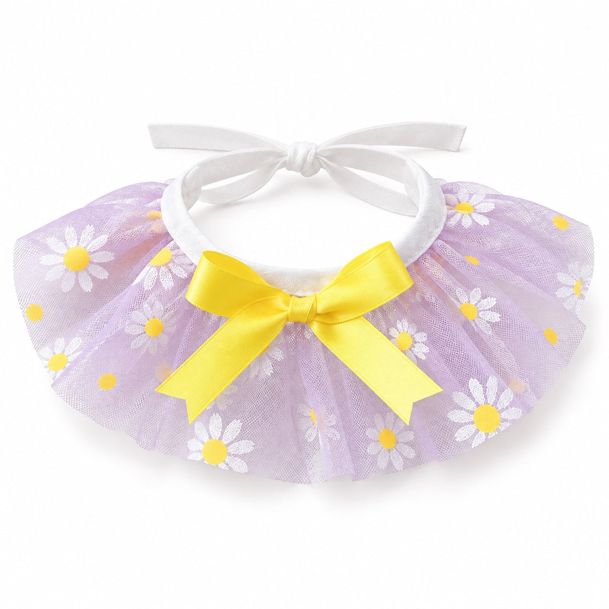 Daisy Tulle Bow Collar - Lilac Daisy
