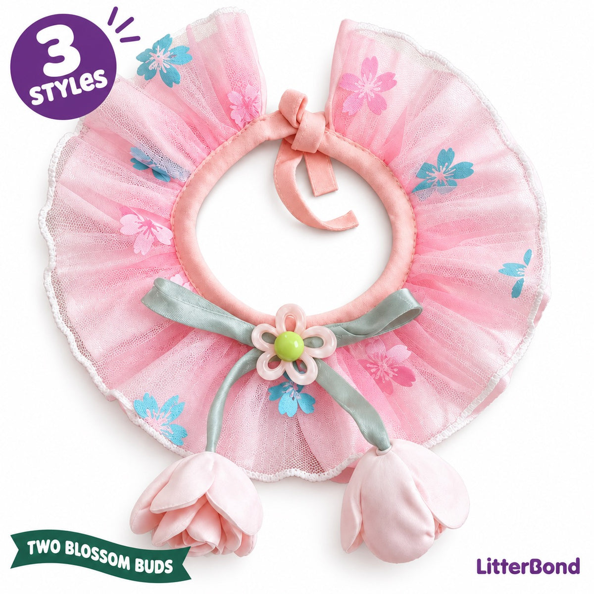 Floral Tulle Blossom Collar