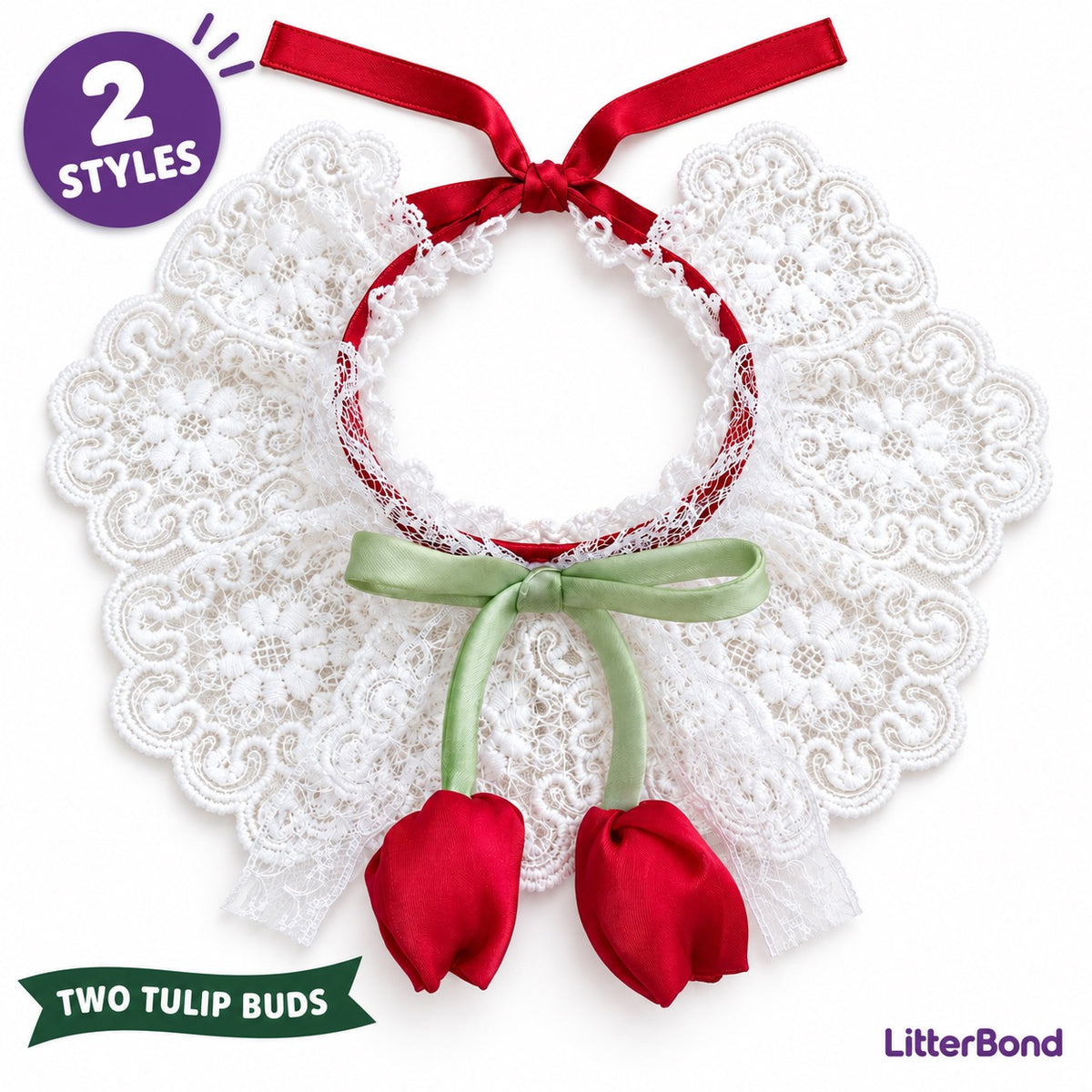Tulip Lace Neck Ruffle