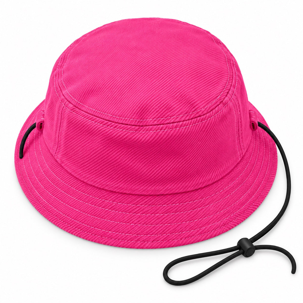 Denim Bucket Hat for Photos - Hot Pink