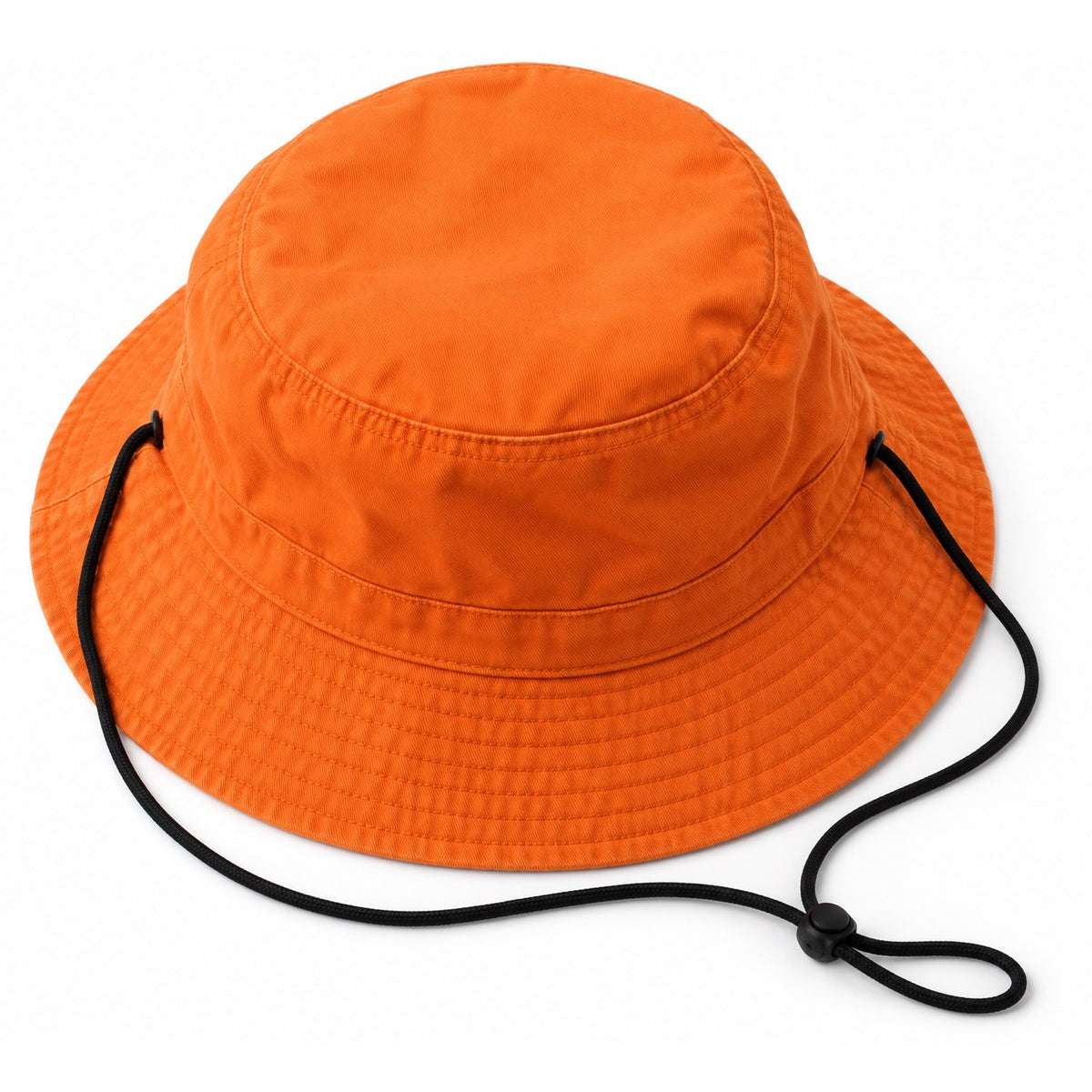 Denim Bucket Hat for Photos - Bright Orange