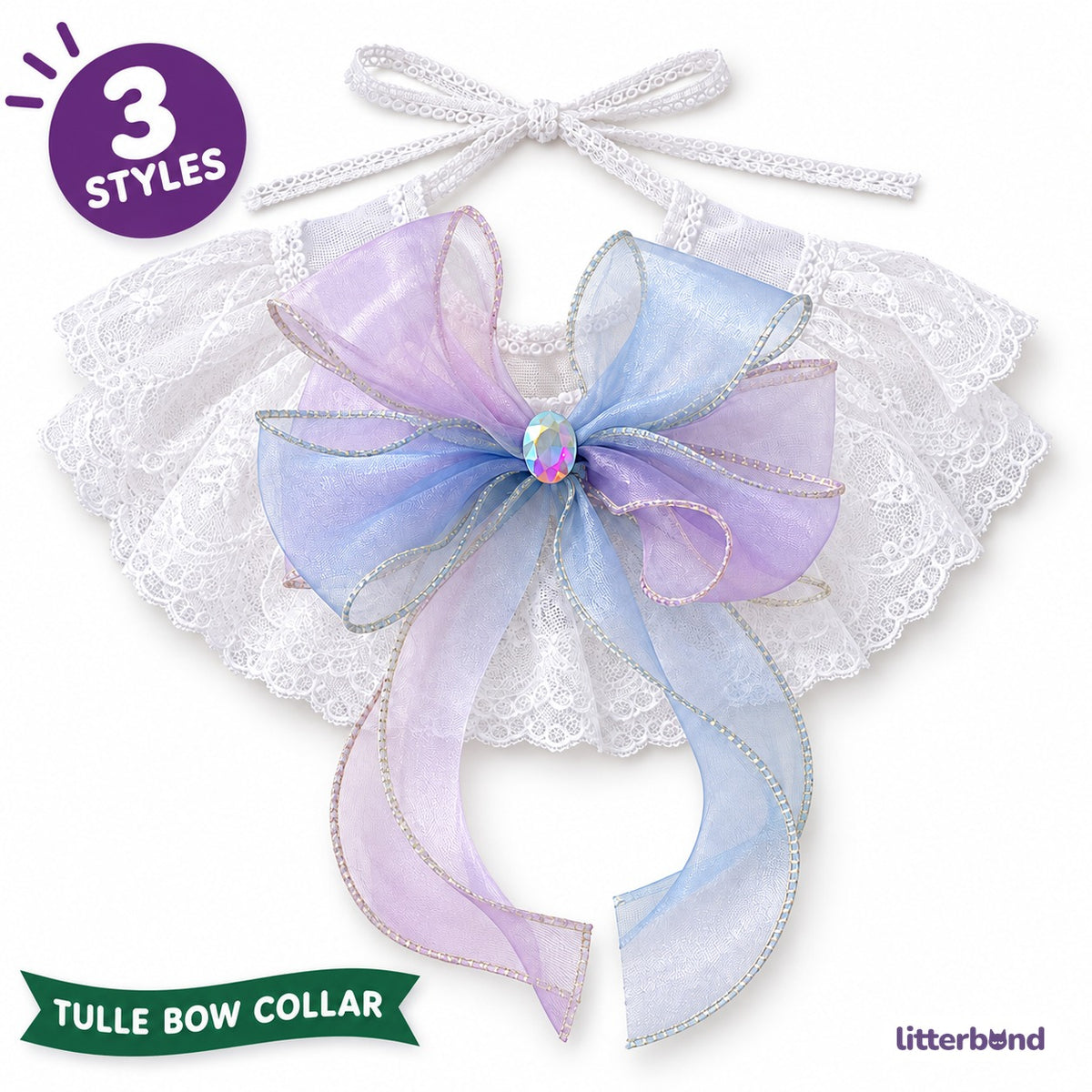 Dreamy Tulle Bow Collar