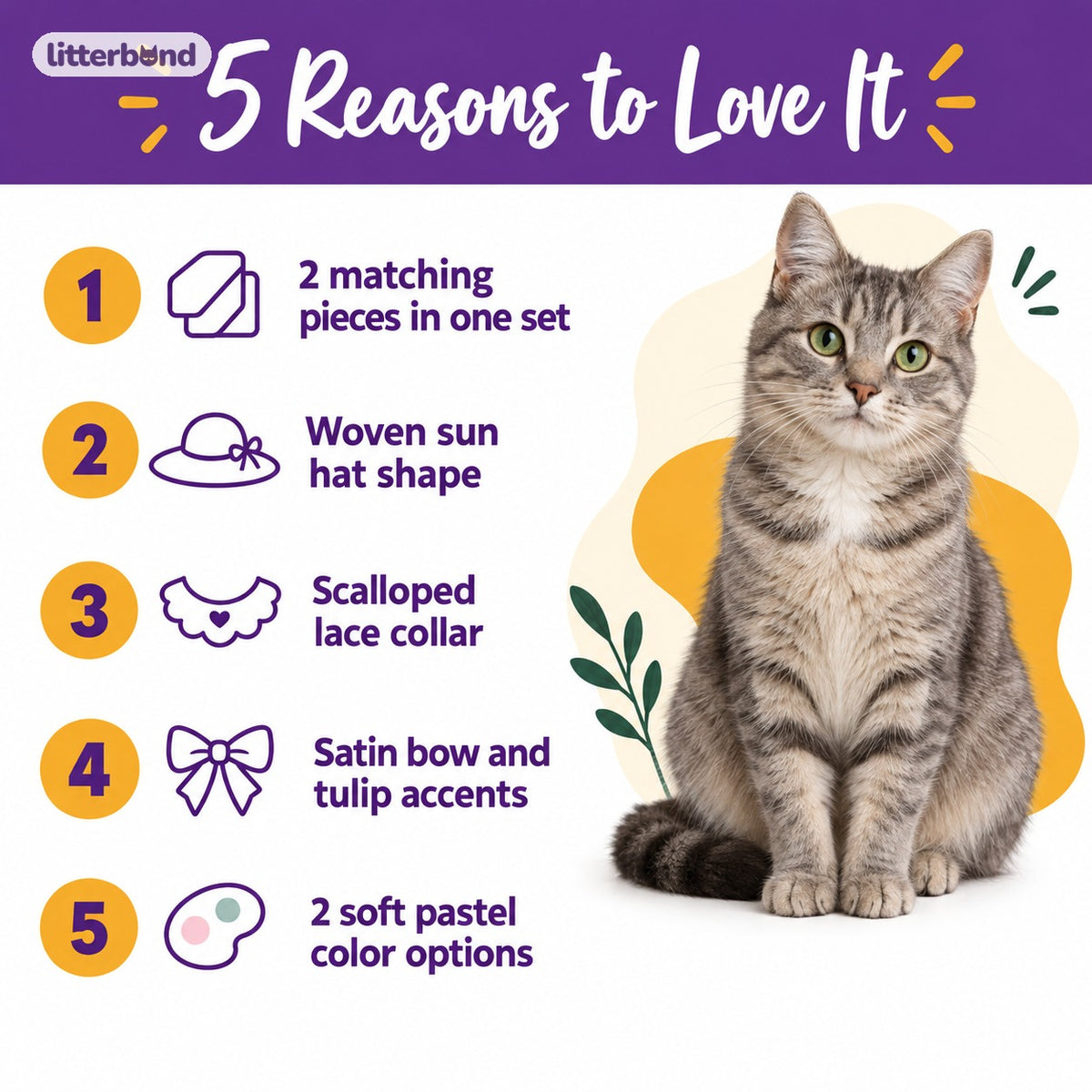 Tulip Photo Hat and Collar Set - 5 reasons to love it