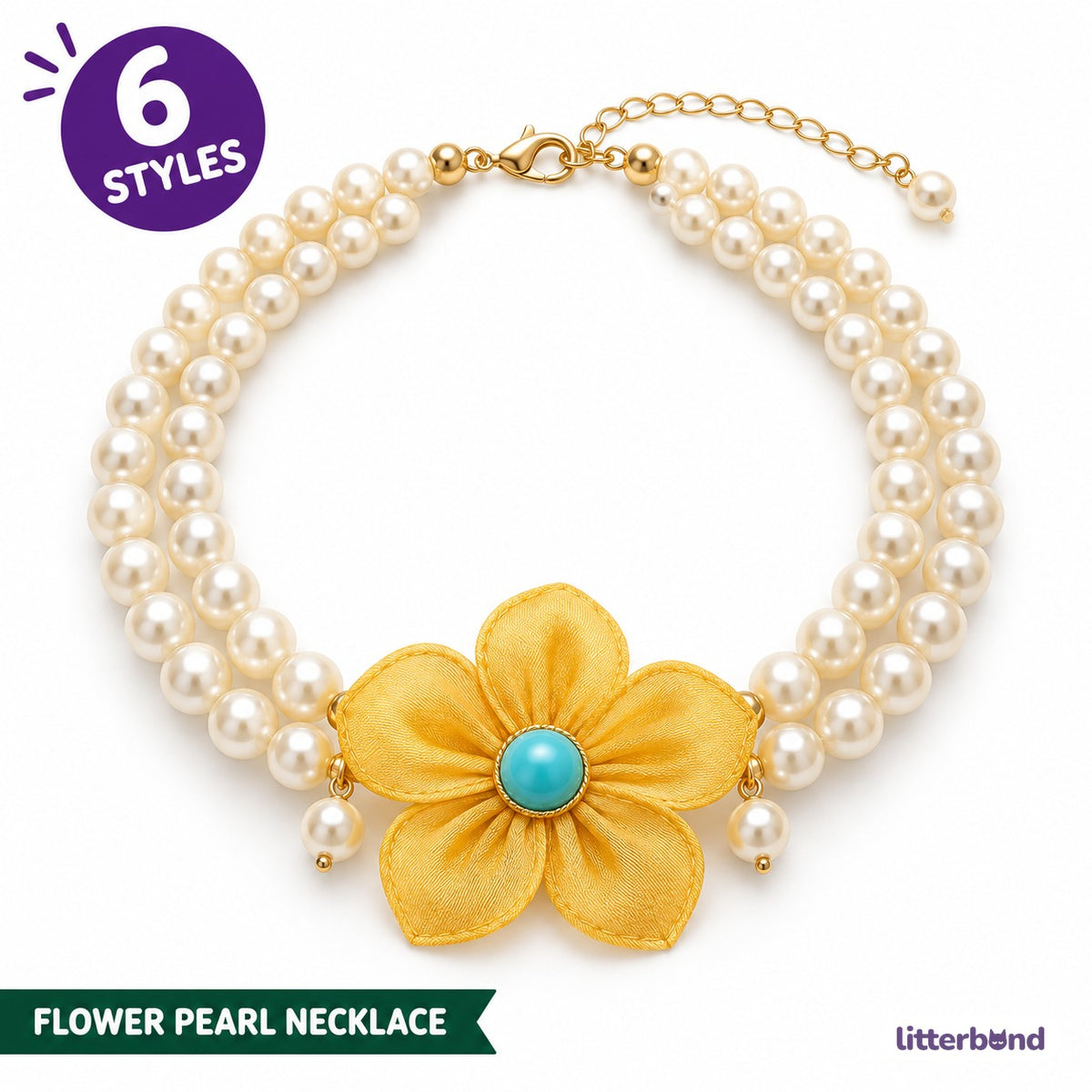 Pastel Flower Pearl Necklace