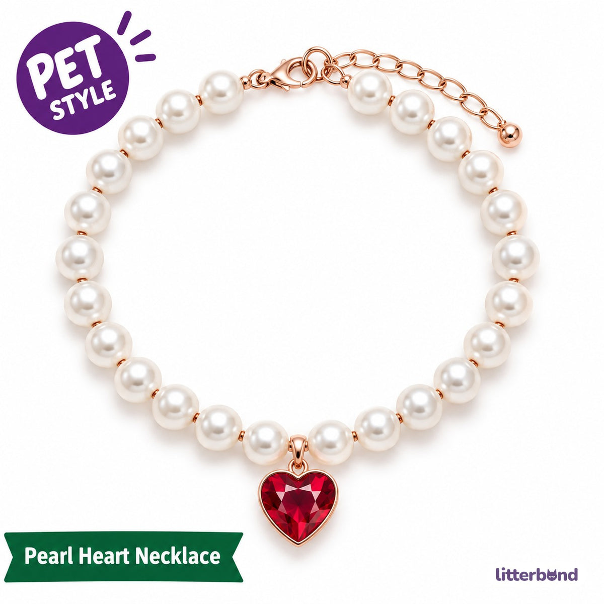 Pearl Heart Pendant Necklace