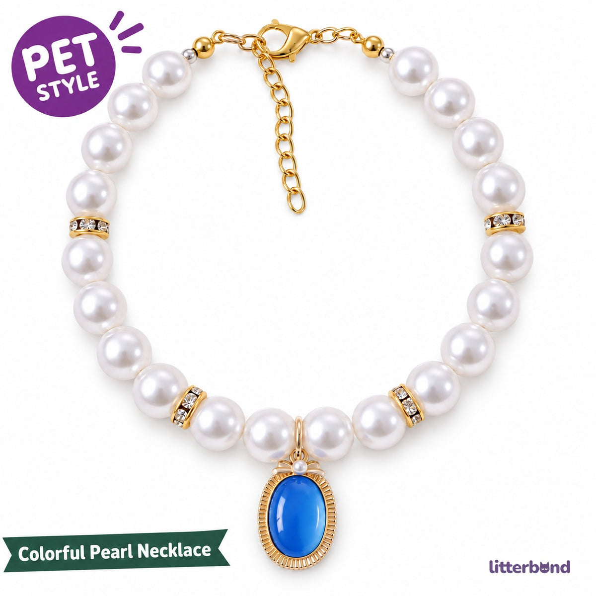 Colorful Pearl Charm Necklace