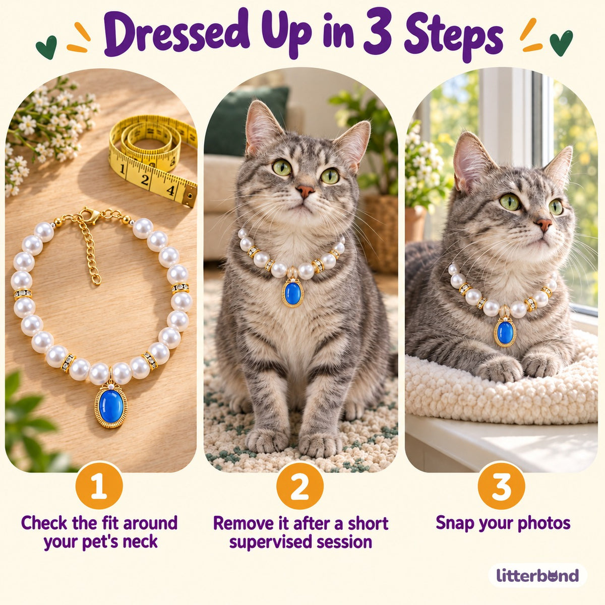Colorful Pearl Charm Necklace - how to put it on