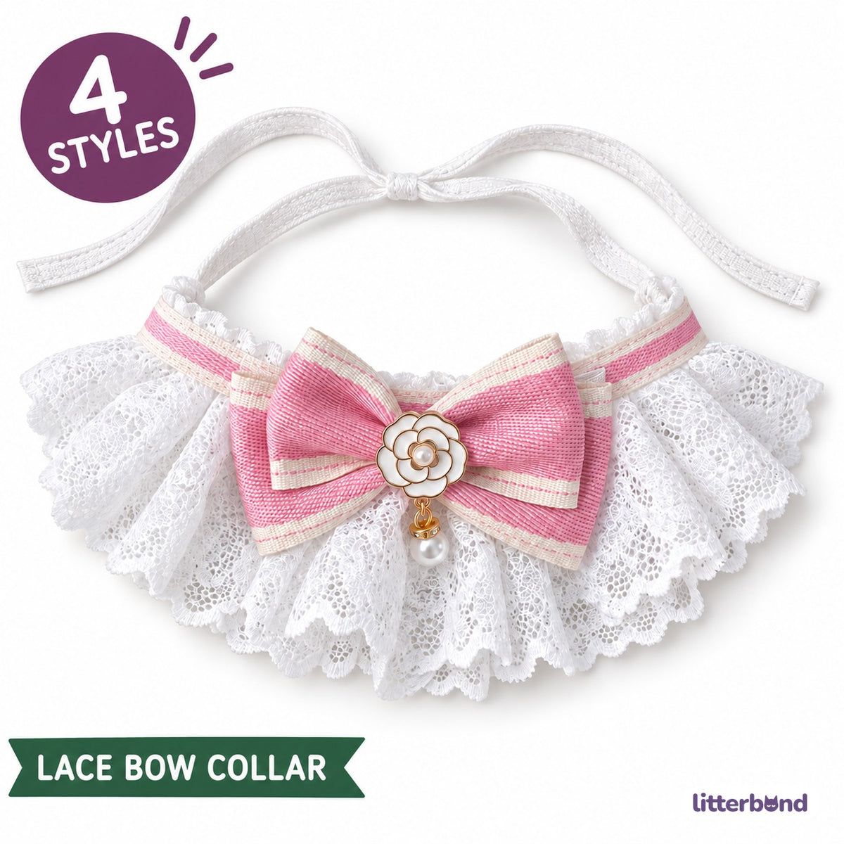 Lace Bow Bib for Photos