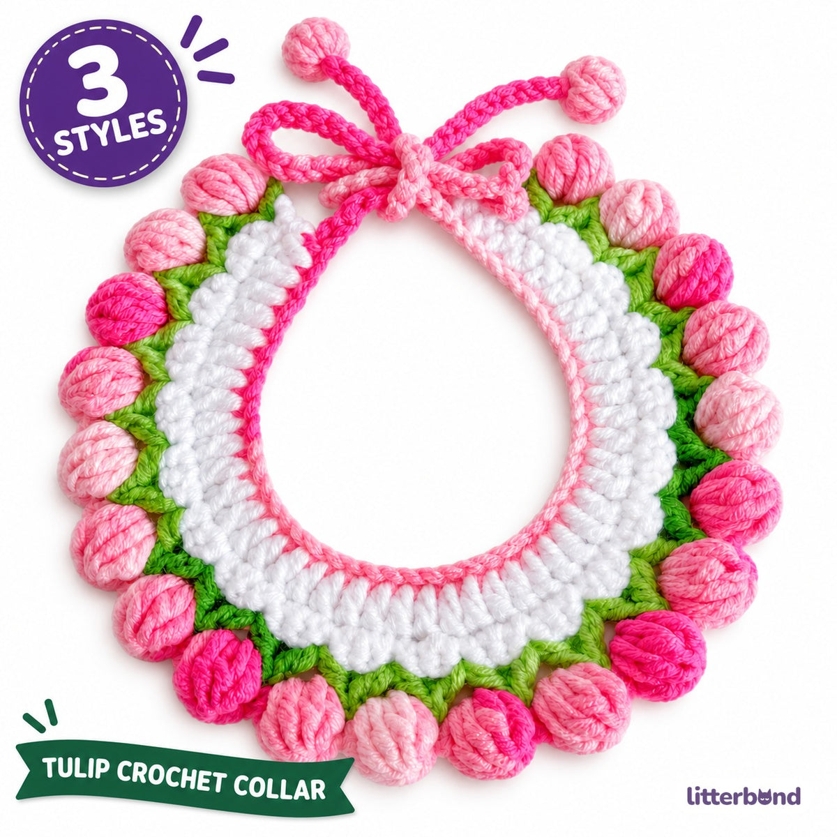 Tulip Crochet Ruffle Collar