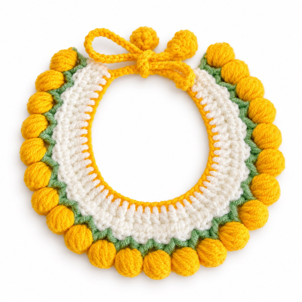 Tulip Crochet Ruffle Collar - Golden Yellow Tulip