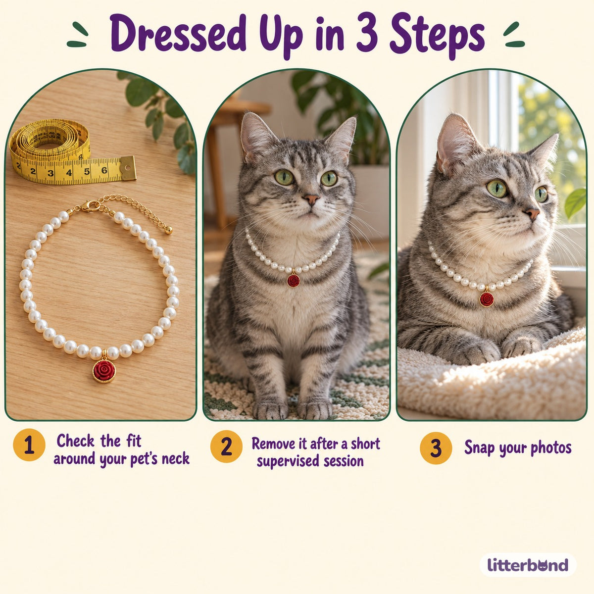 French Rose Cameo Necklace for Photos - how to put it on