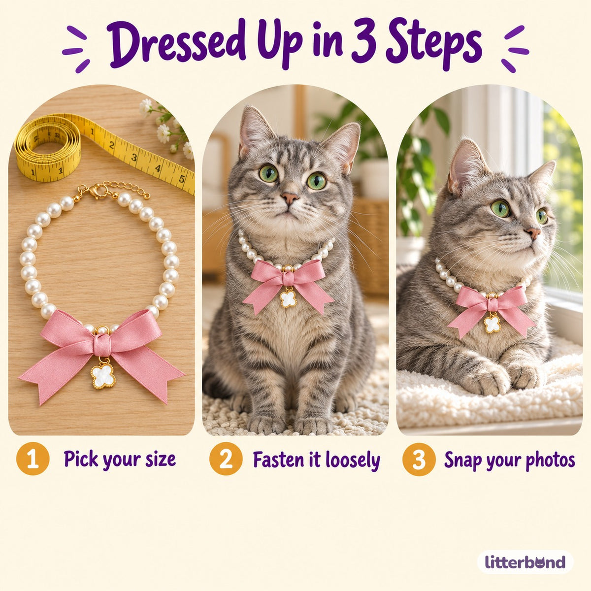 Pearl Bow Pendant Necklace - how to put it on