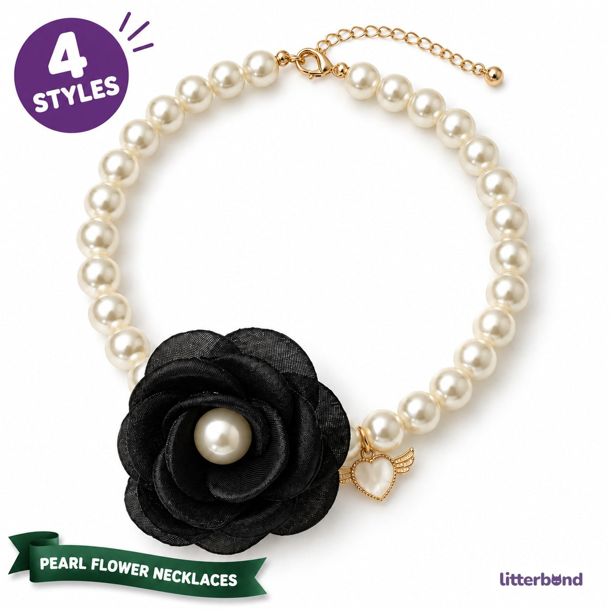 Layered Flower Pearl Necklace for Photos