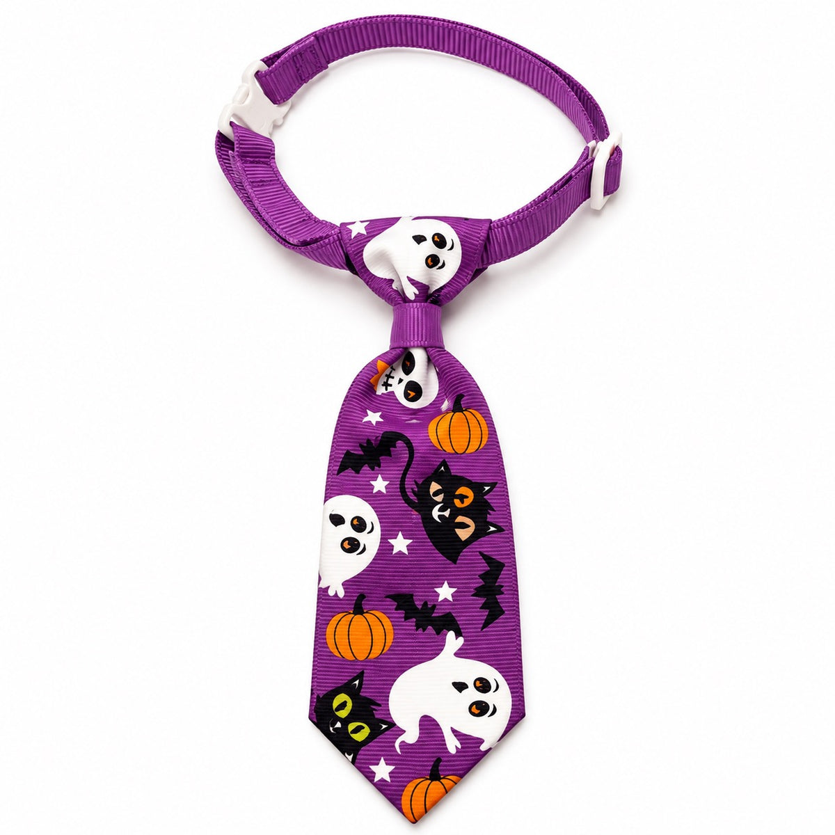 Halloween Bow Tie & Necktie Collars - Ghost Print Tie