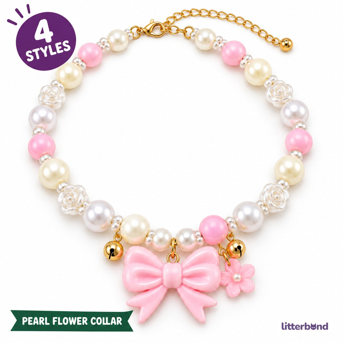 Pearl Flower Necklace for Photos