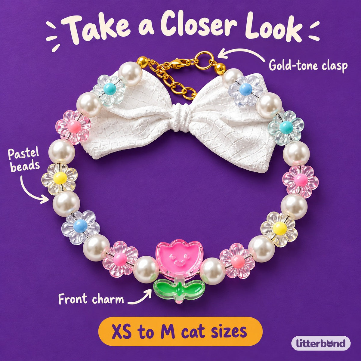 Pastel Charm Necklace for Photos - close-up details