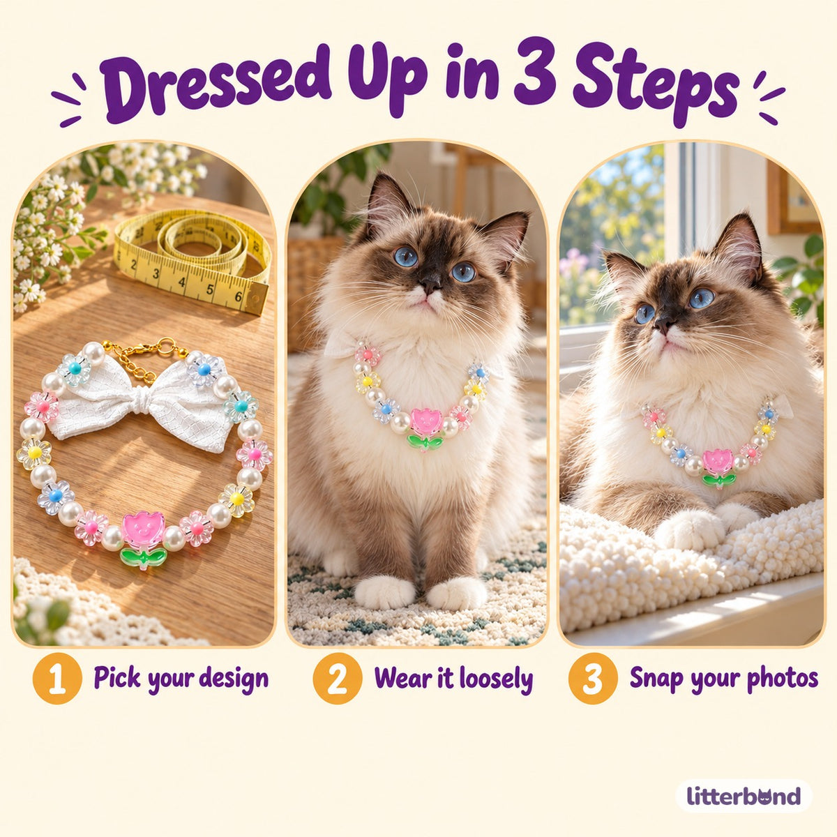 Pastel Charm Necklace for Photos - how to put it on