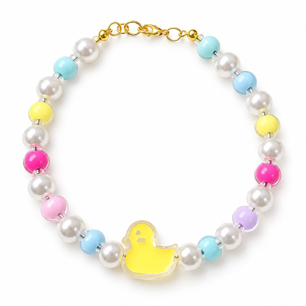 Pastel Charm Necklace for Photos - Yellow Duck