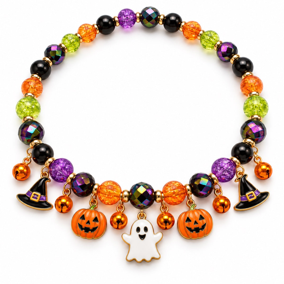 Spooky Rainbow Necklace for Photos - Ghost & Witch