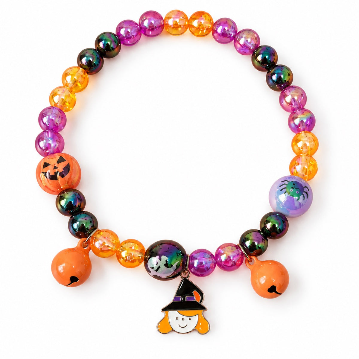 Spooky Rainbow Necklace for Photos - Skull Pumpkin