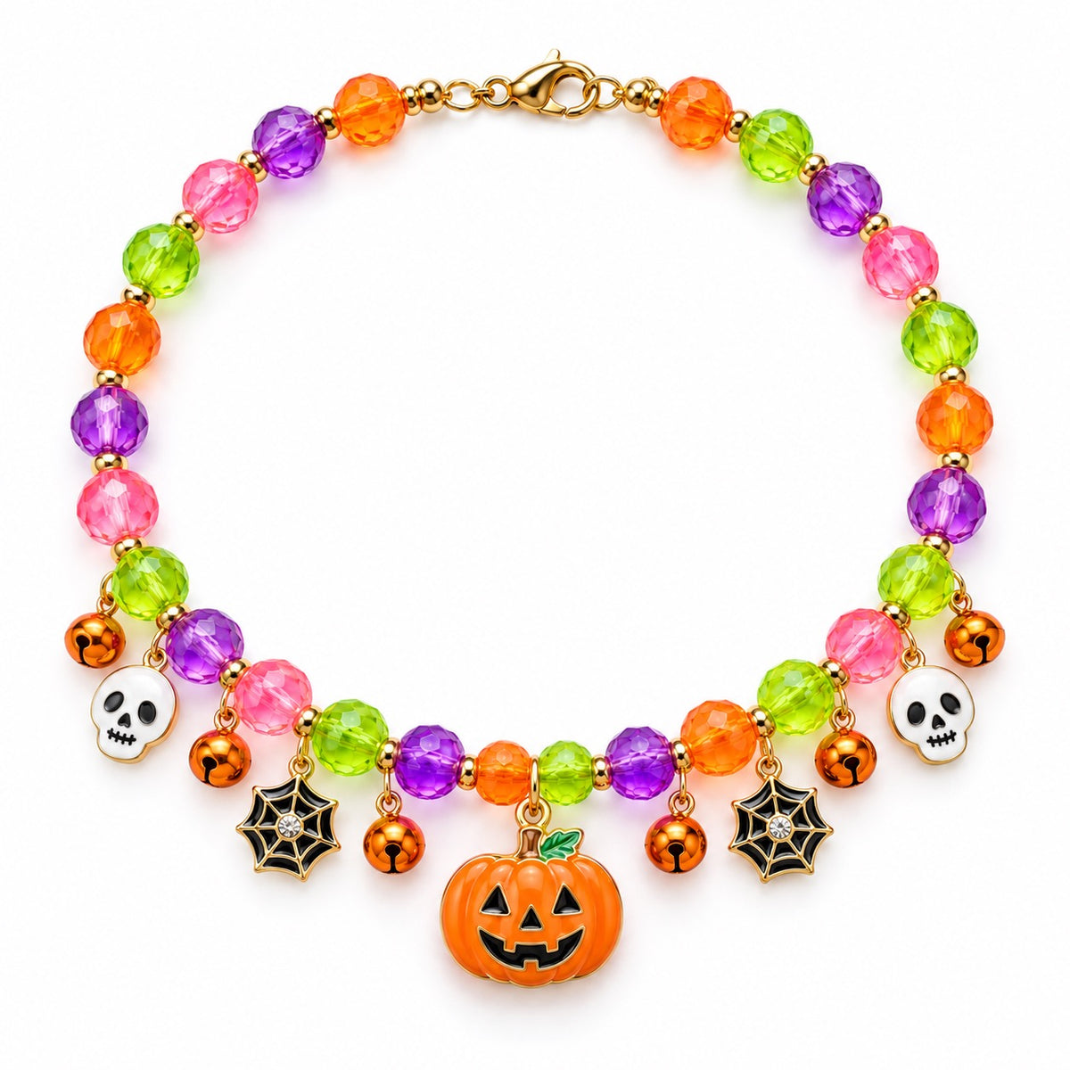 Spooky Rainbow Necklace for Photos - Spooky Pumpkin