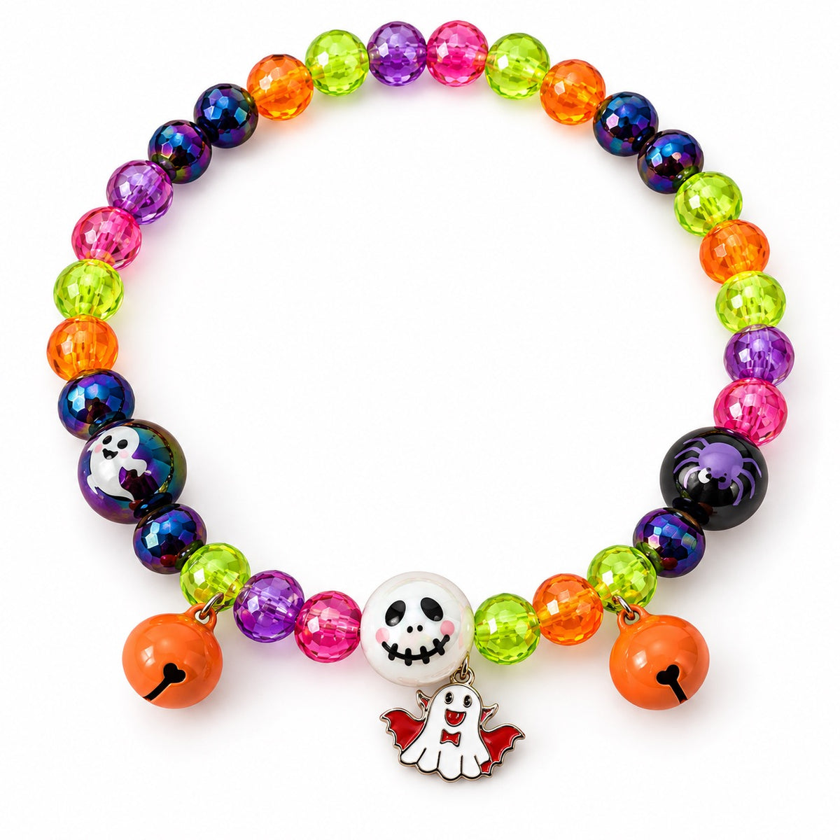 Spooky Rainbow Necklace for Photos - White Ghost