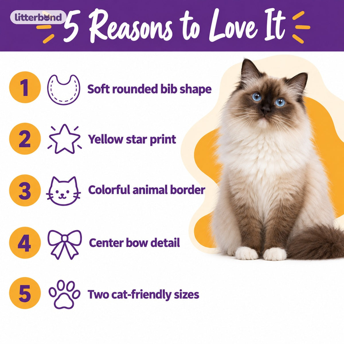 Yellow Star Bib Collar for Cat Photos - 5 reasons to love it