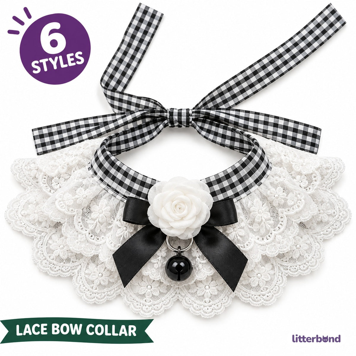 Lace Bow Bib Collar