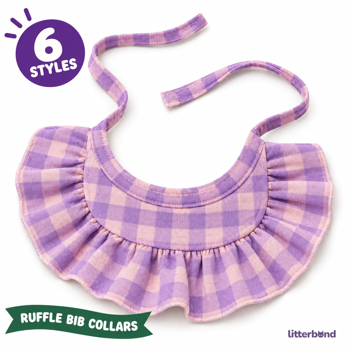 Printed Ruffle Bib Collar