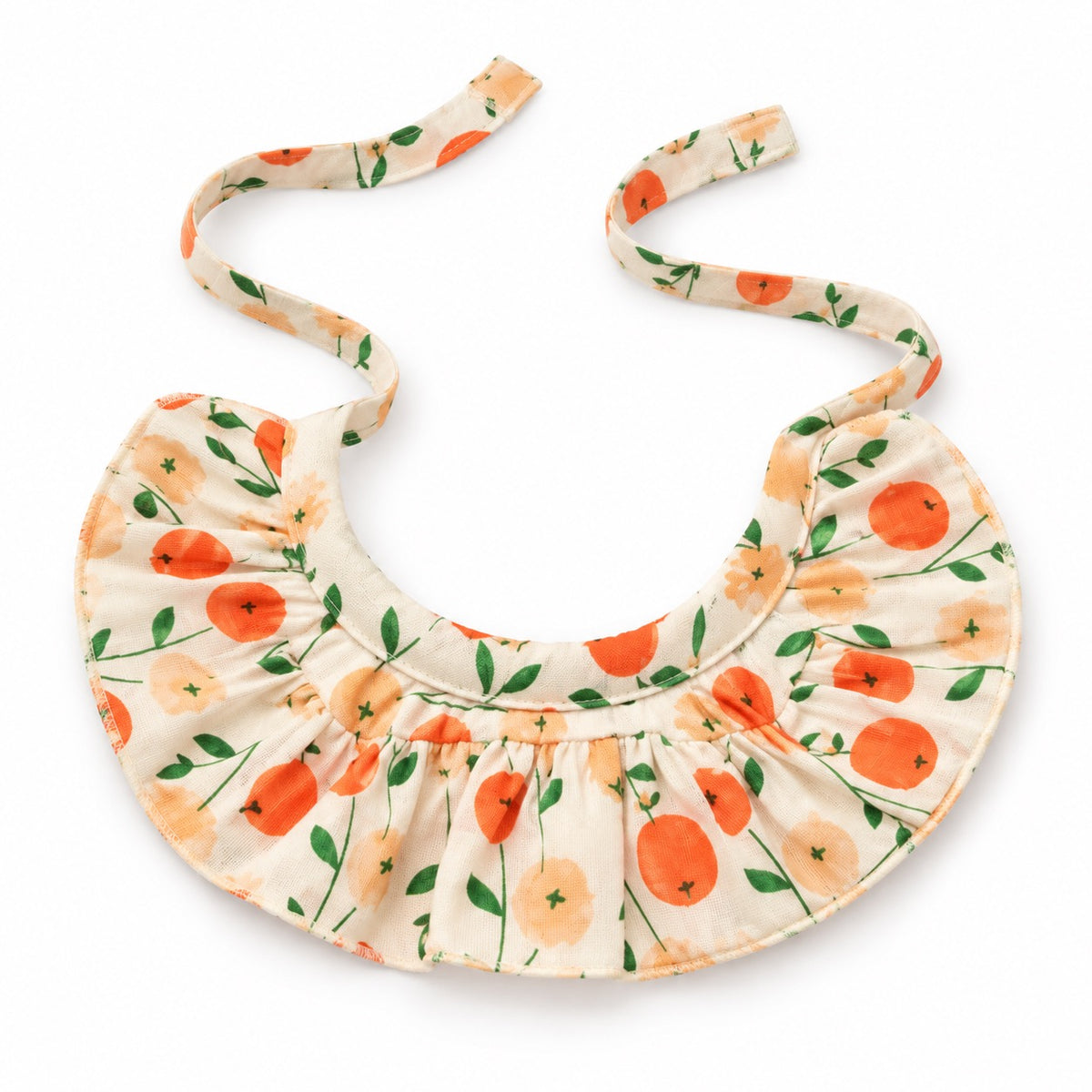 Printed Ruffle Bib Collar - Fresh Fruit