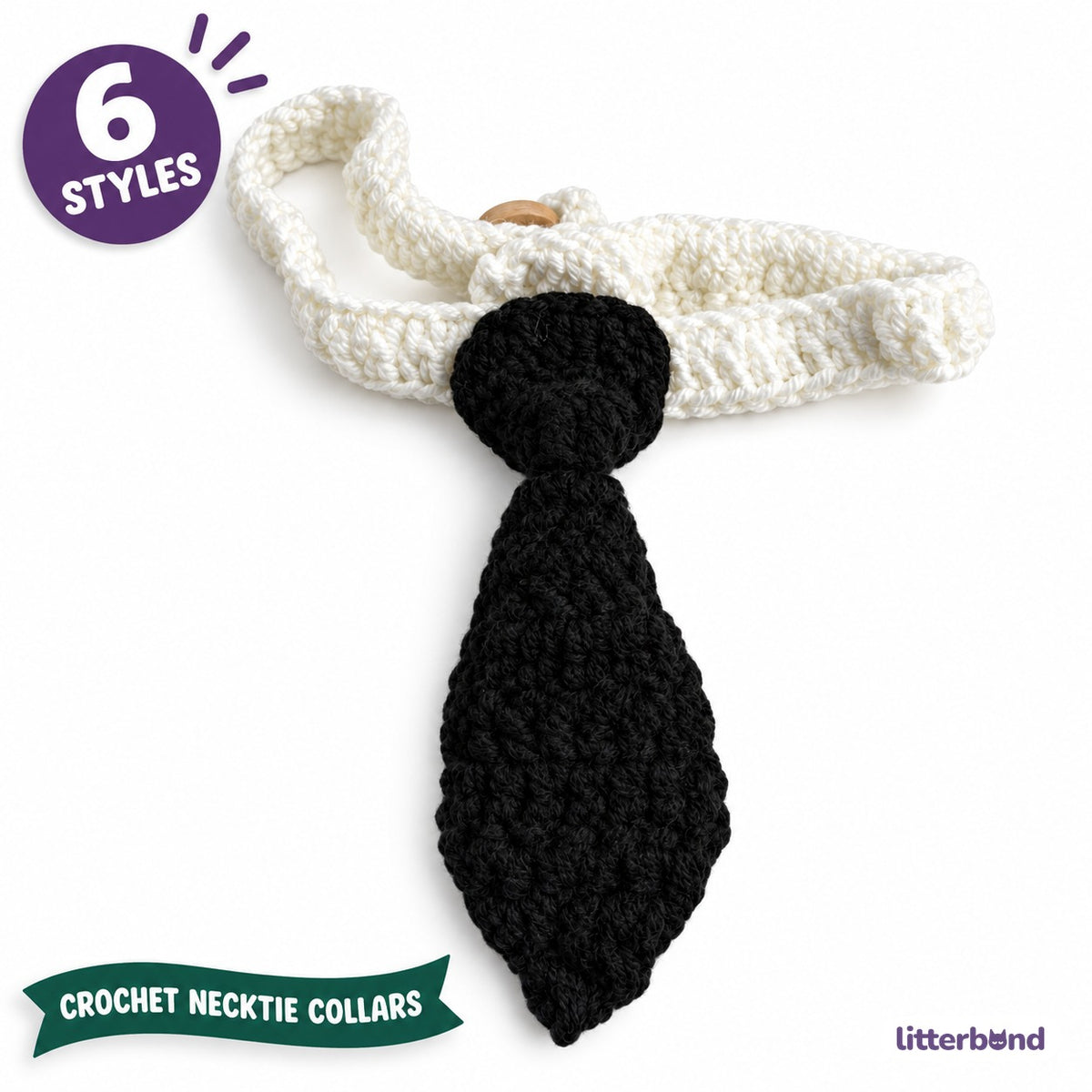 Colorful Crochet Necktie Collar