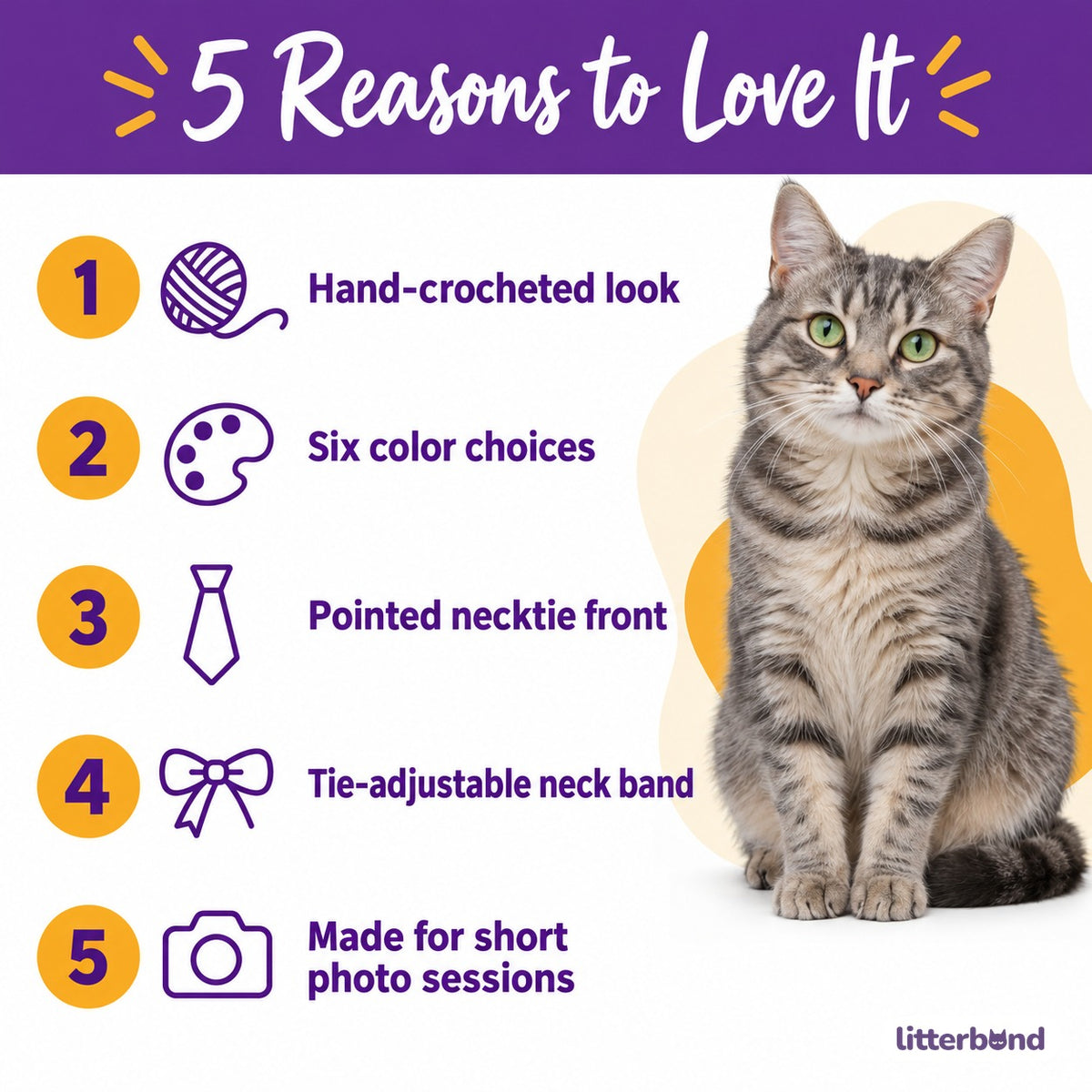 Colorful Crochet Necktie Collar - 5 reasons to love it