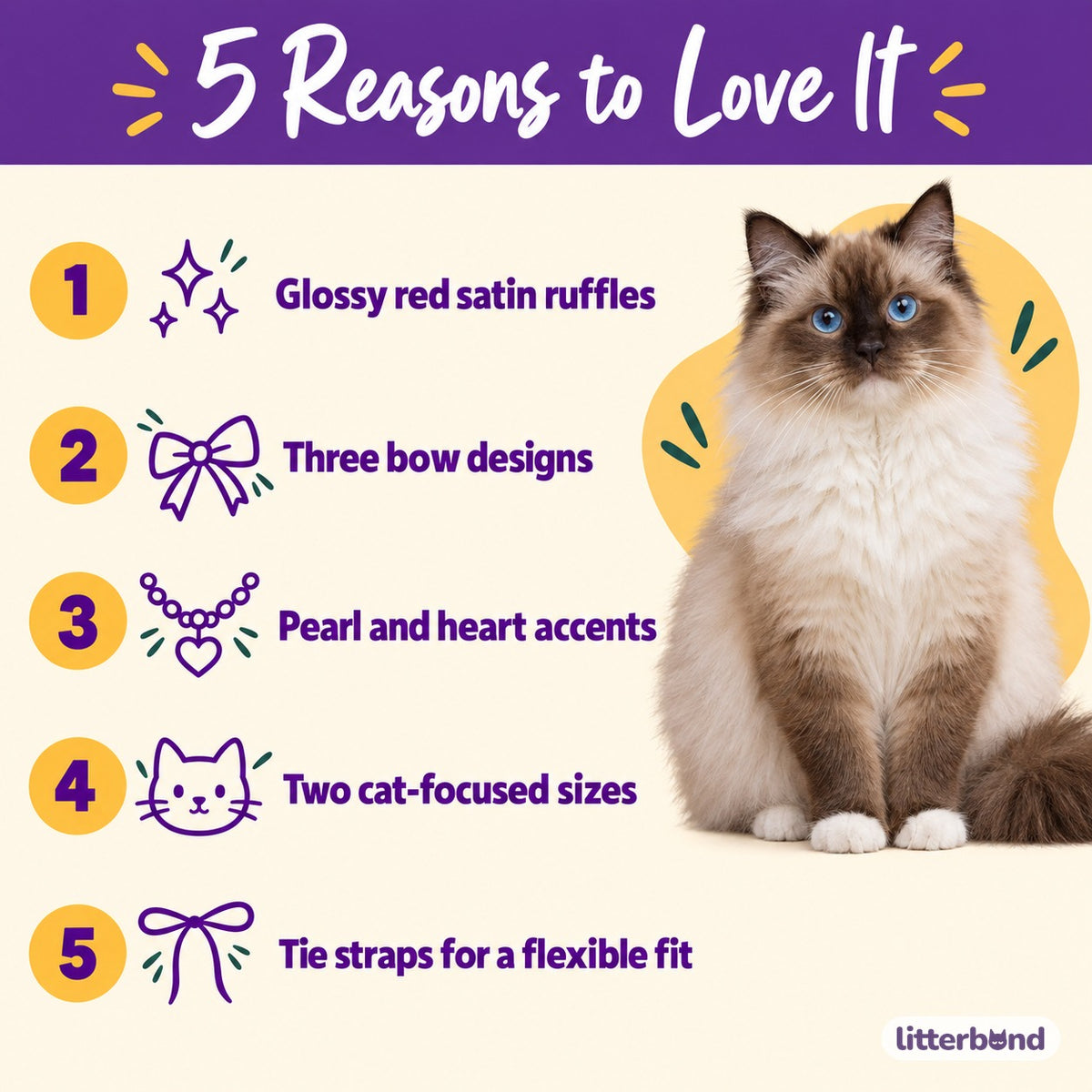 Red Satin Bow Ruffle Collar - 5 reasons to love it