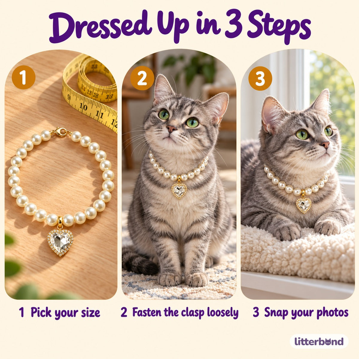 Crystal Pendant Pearl Necklace - how to put it on