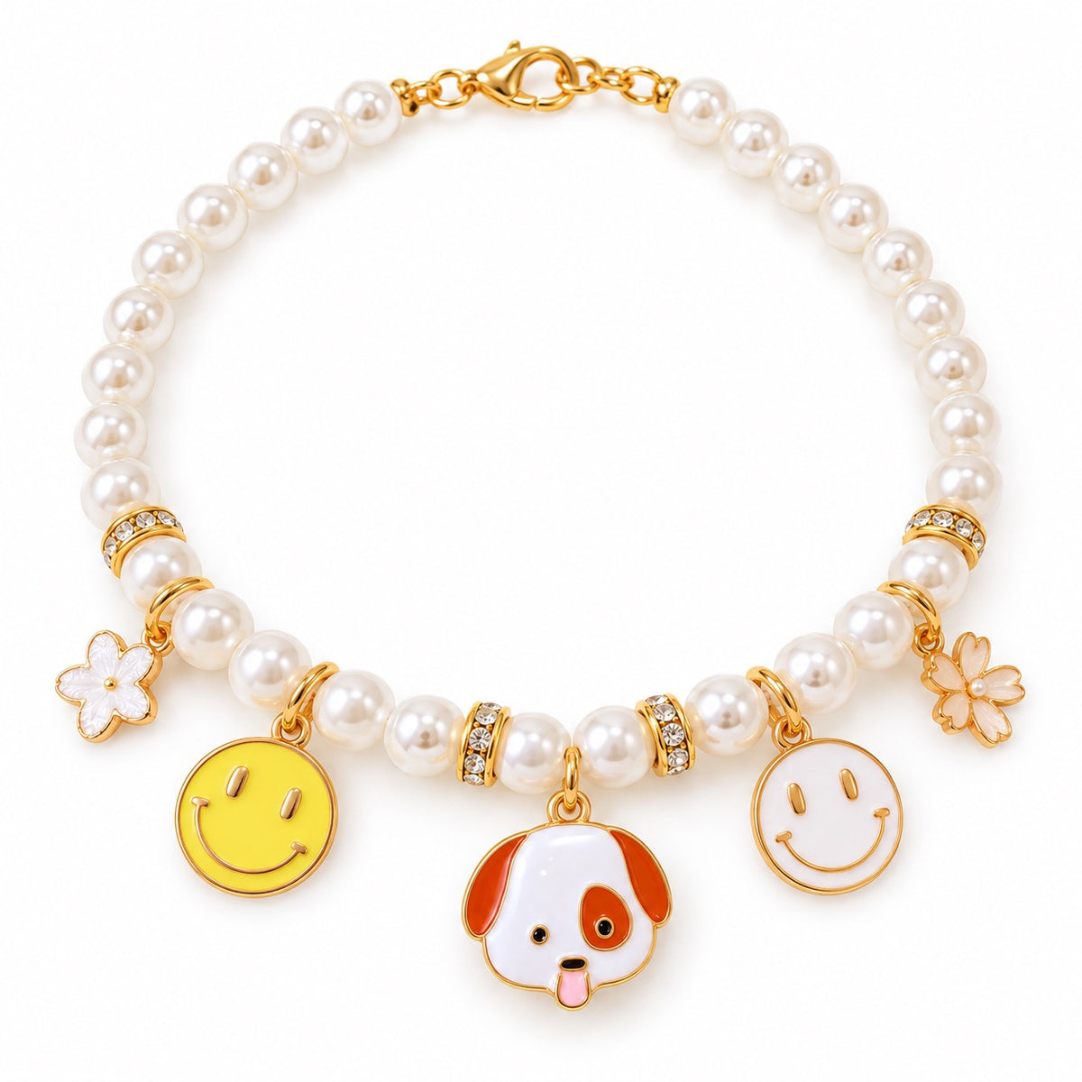 Pearl Charm Photo Collar - Puppy Charm
