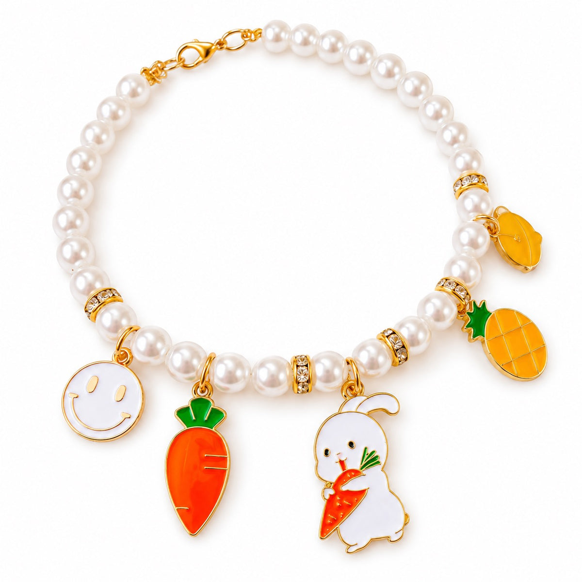 Pearl Charm Photo Collar - Bunny Charm