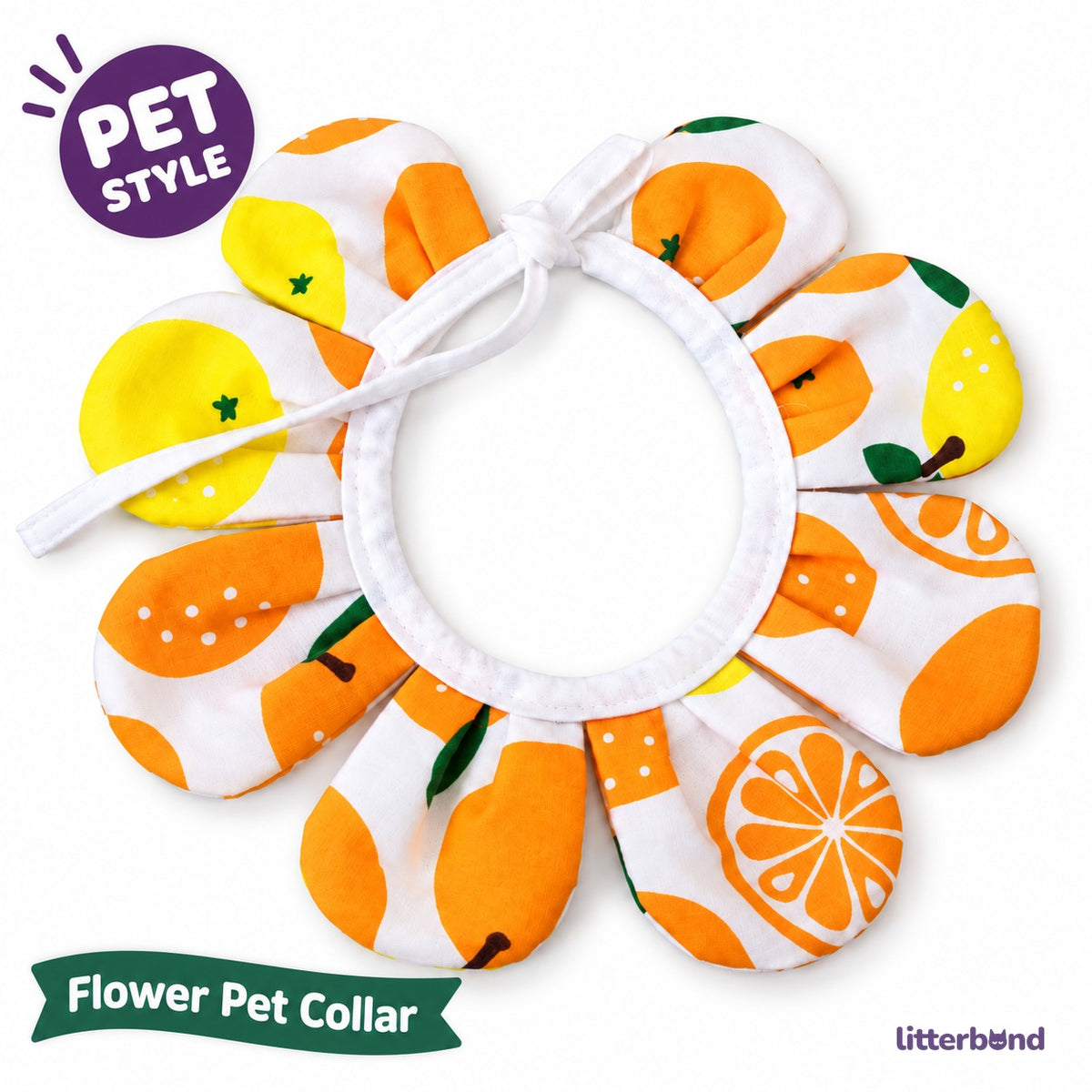 Flower Face-Frame Collar for Cat Photos