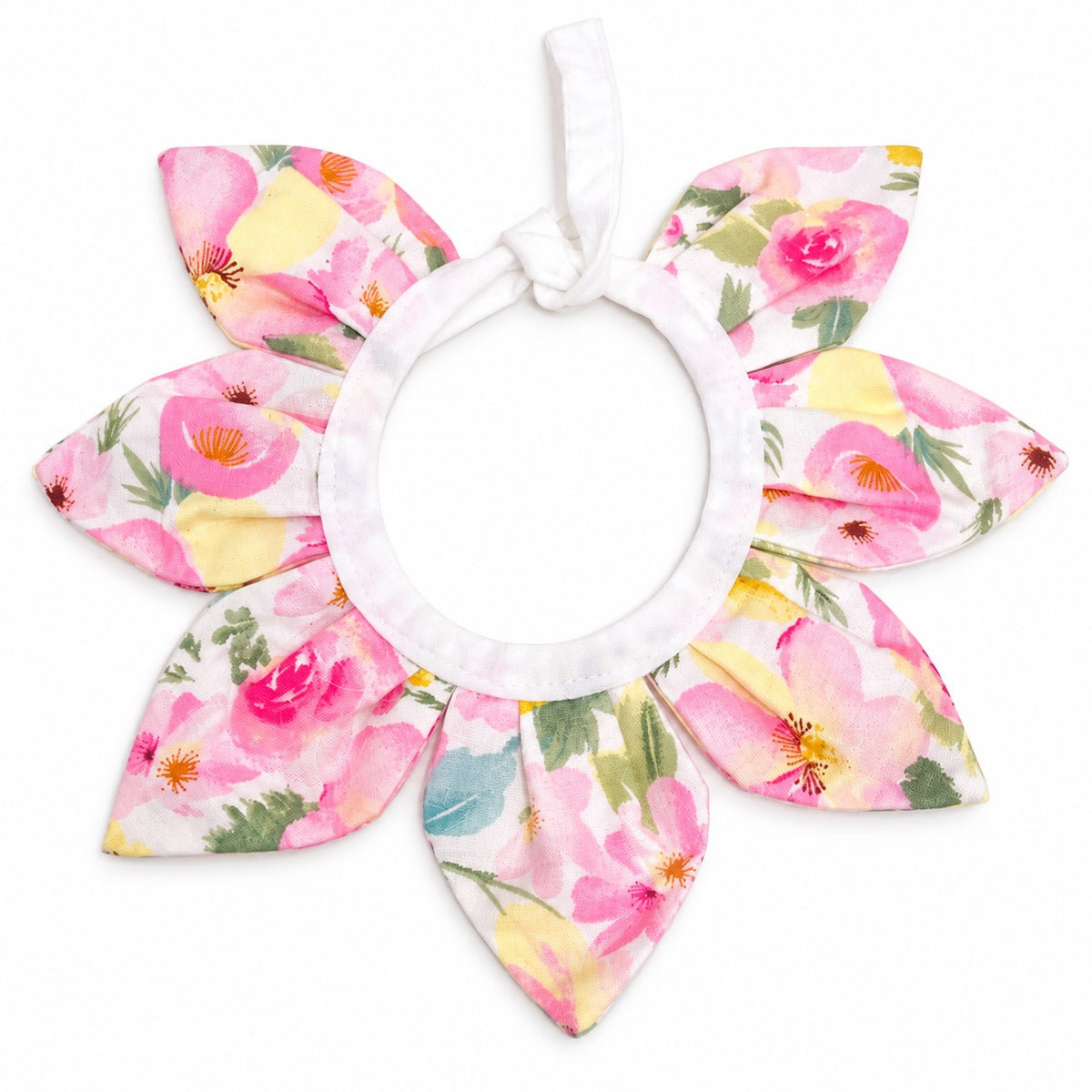 Flower Face-Frame Collar for Cat Photos - Pink Pointed Flower