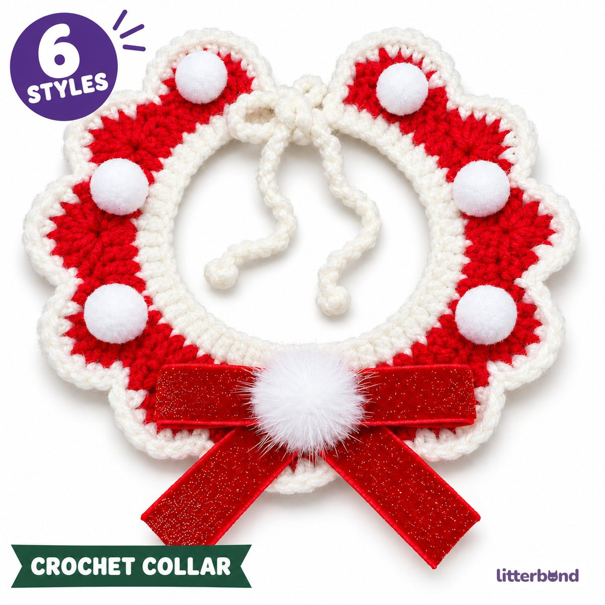 Scalloped Yarn Bow Collar