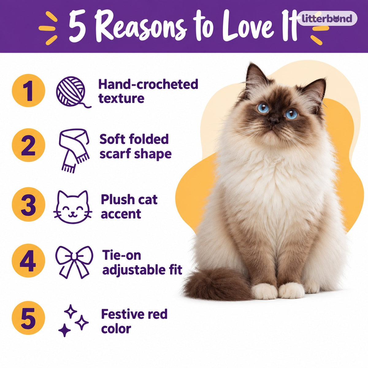 Red Knit Scarf Collar for Photos - 5 reasons to love it