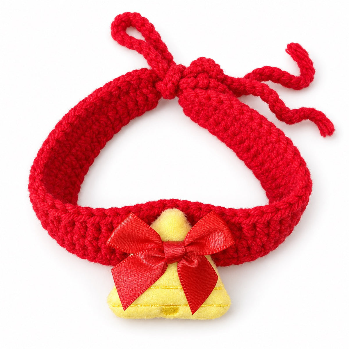 Red Applique Tie Collars - Golden Bell